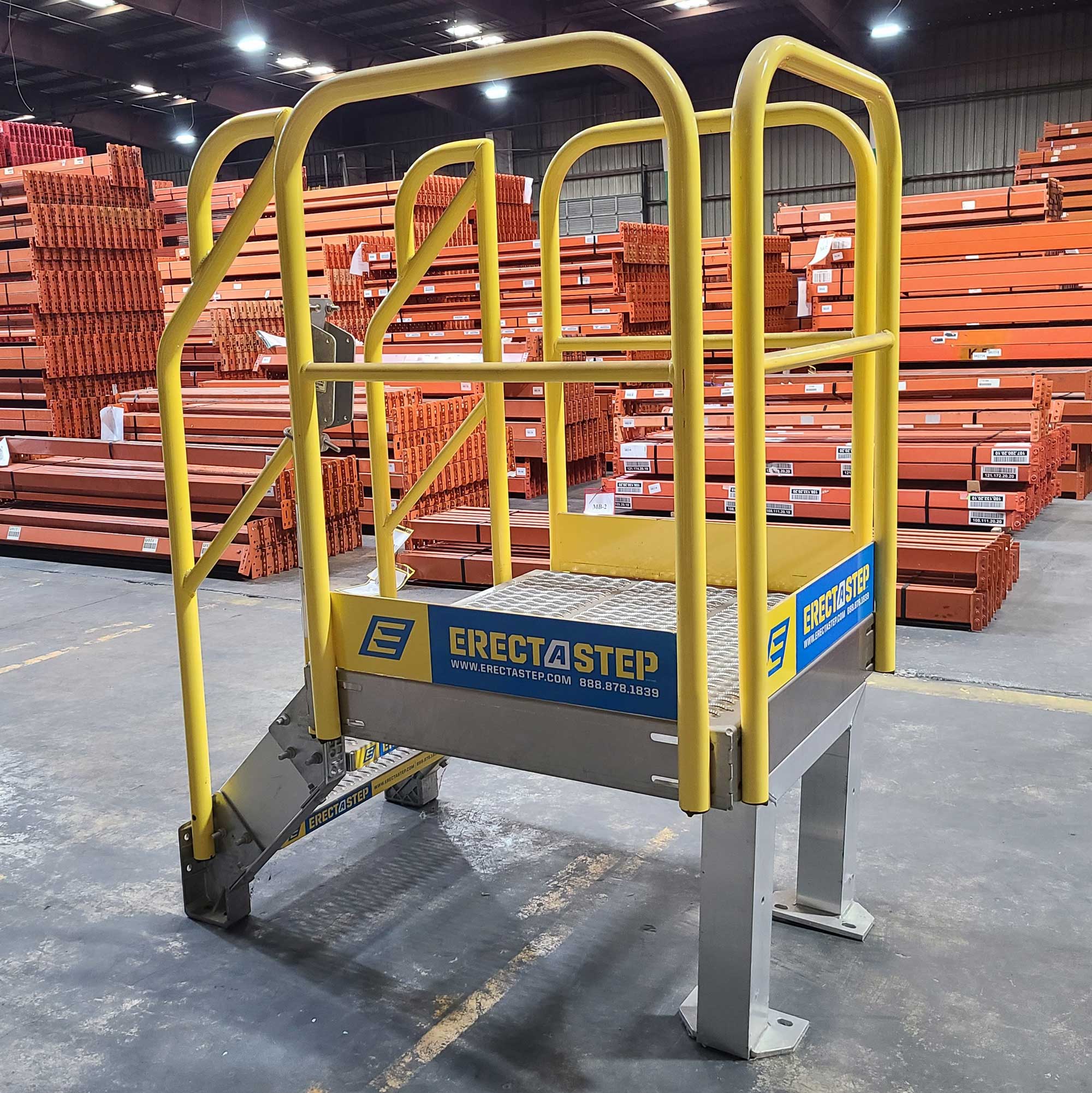 ErectaStep 2 Step Platform with YellowGate - American Material Handling
